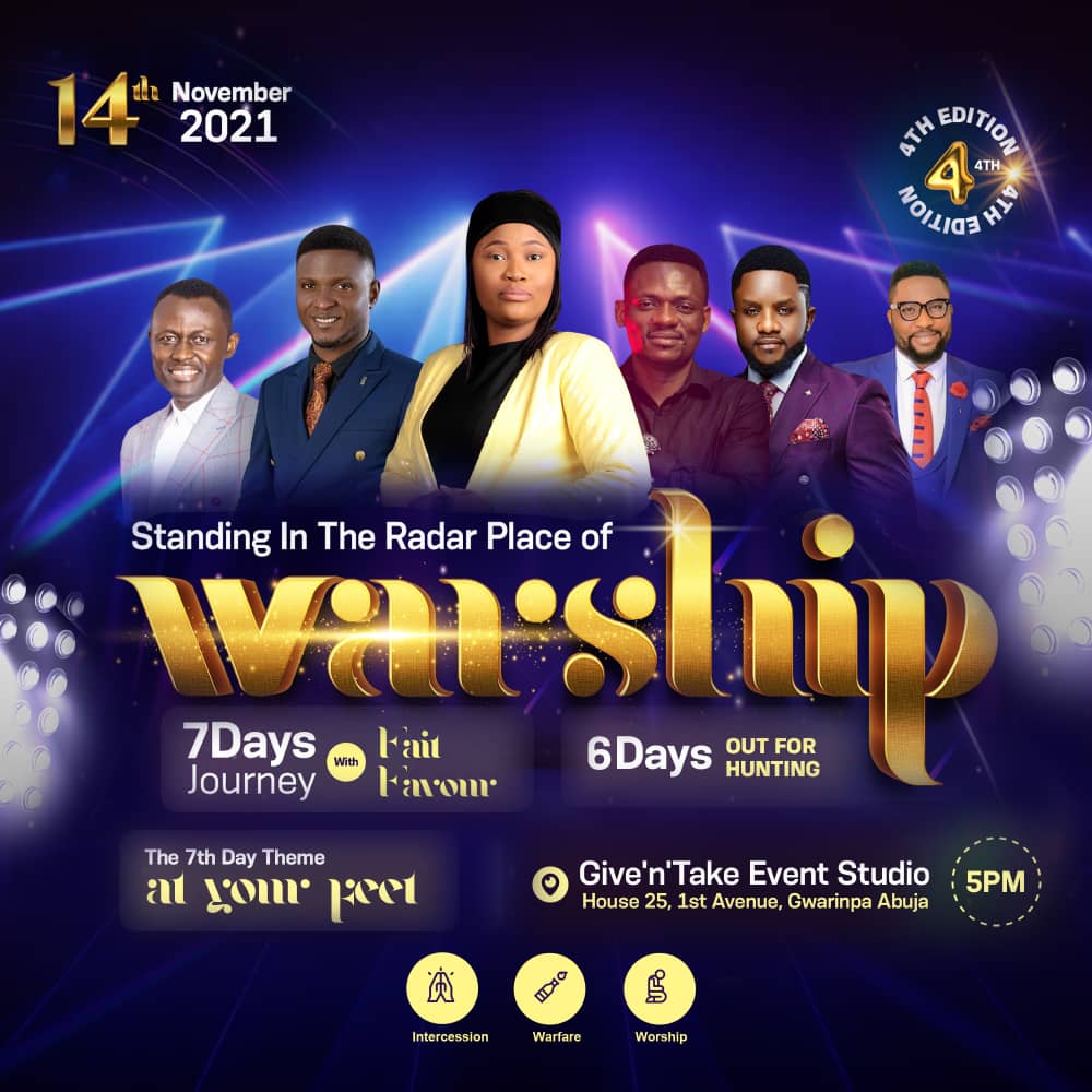 Gospel music minister Fait Favour is storming the city of Abuja for the 2021 edition of Standing in the Radar Place of Warship.